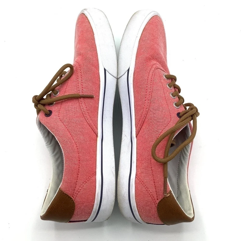 Tommy Hilfiger Phero TMPHERO Mens Pink Canvas Low Top Designer Sneaker Shoes 9.5